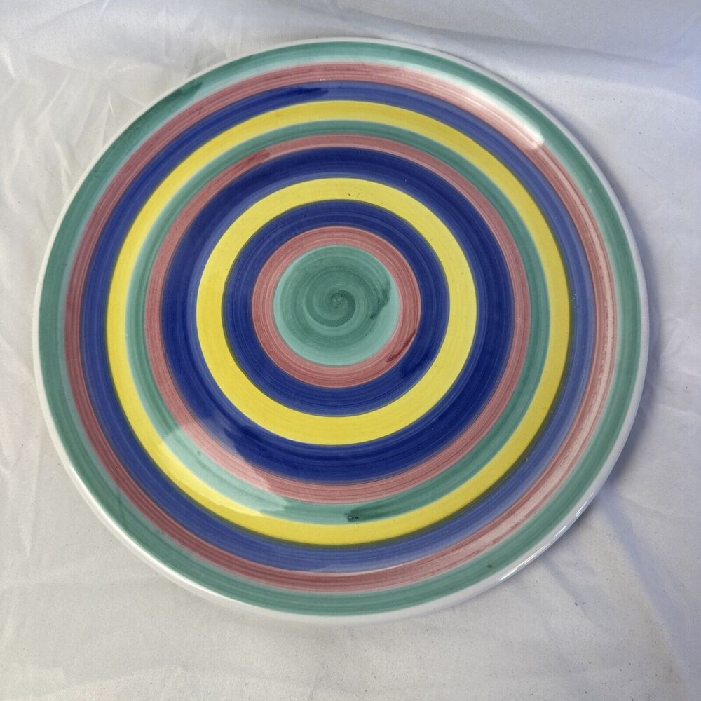 Vintage Caleca CAROUSEL Plate 12 1/2 Server Charger Italy Hand Painted